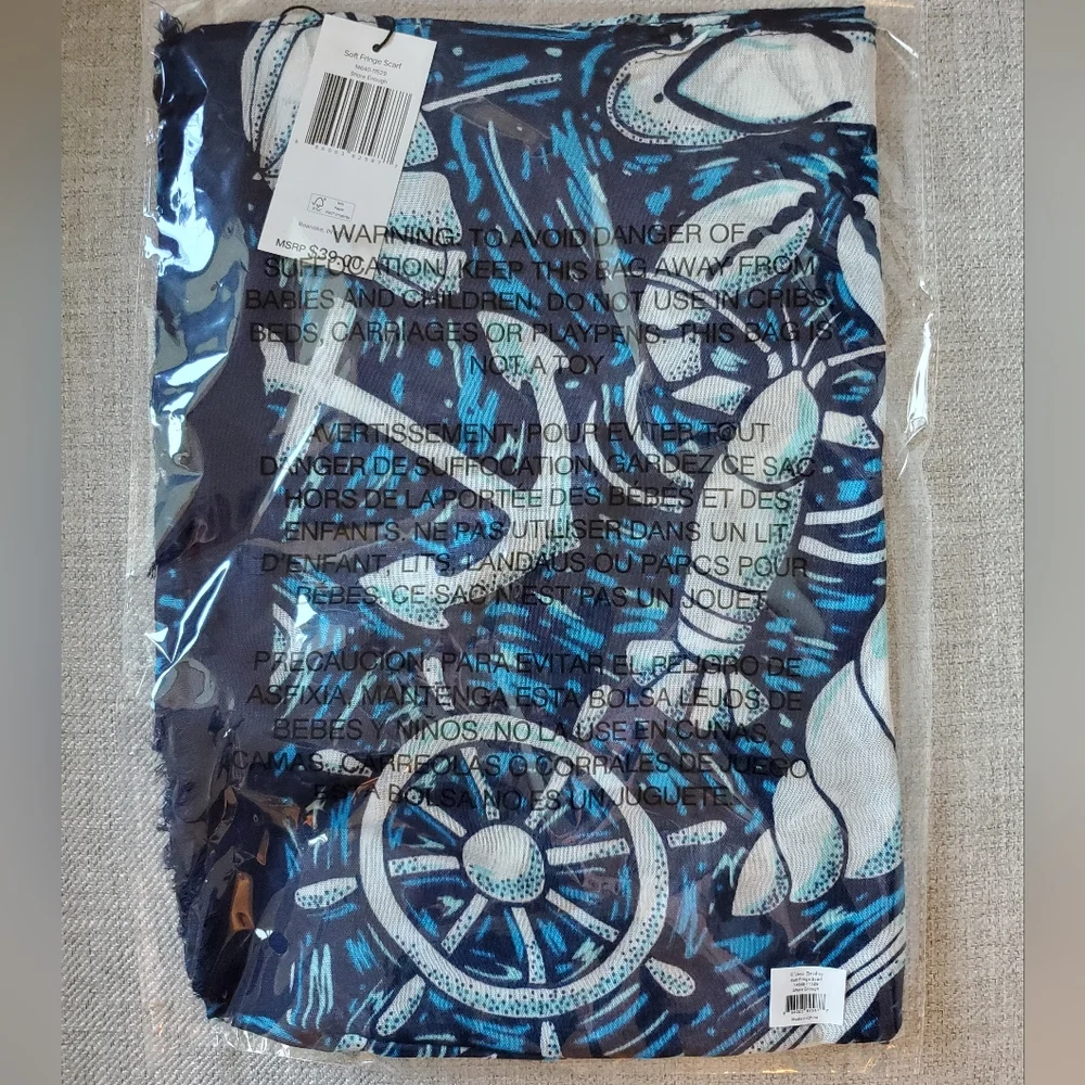Vera Bradley Shore Enough Soft Fringe Scarf